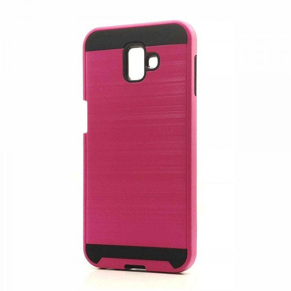 Wholesale Samsung Galaxy J6+ Plus J610 Armor Hybrid Case (Hot Pink)
